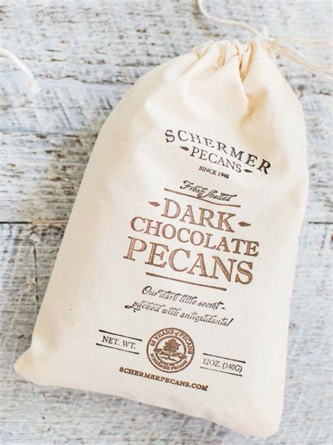 Dark Chocolate Pecans - Cloth Bags Case - Schermer Pecans