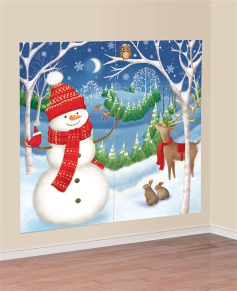 Winter Friends Plastic Reusable Scene Setter Add On | Party City