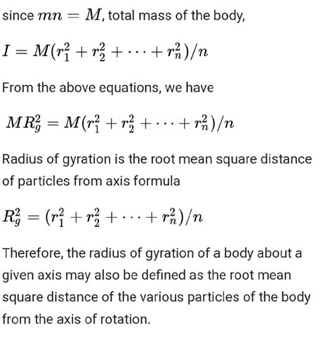 Explain radius of gyration with derivation and formula - Physics - Work Energy And Power ...