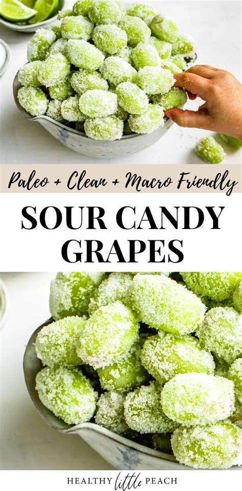 Healthy Sour Candy Frozen Grapes - Healthy Little Peach | Healthy snacks easy, Healthy dessert ...