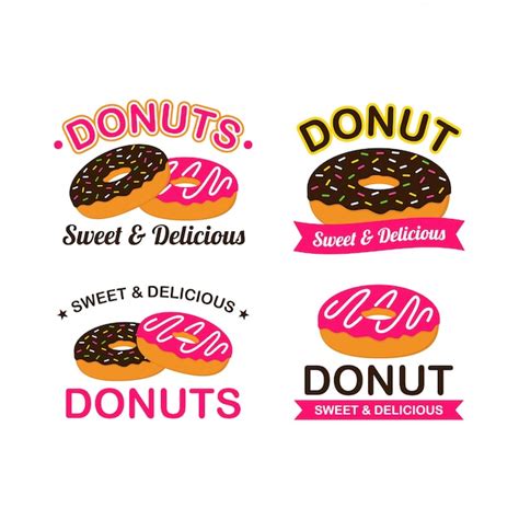 Donut logo design vector | Vector Premium