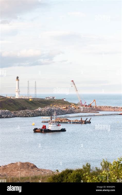 Aberdeen harbour expansion project (AHEP) construction works on the ...