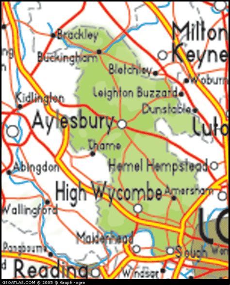 Map of Buckinghamshire, England, UK Map, UK Atlas