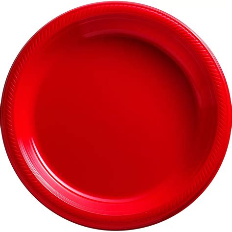 red dinner plates