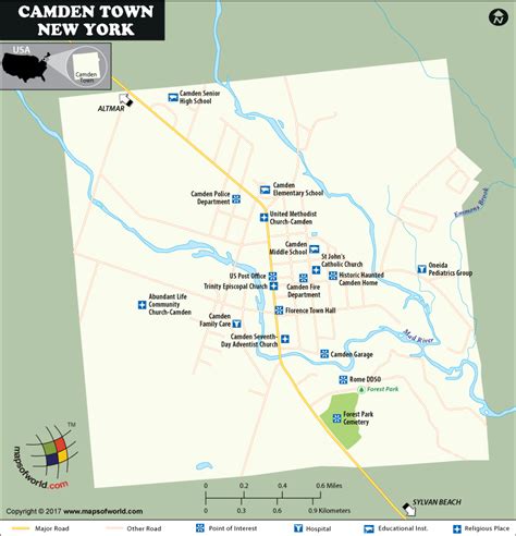 Map of Camden Town, New York