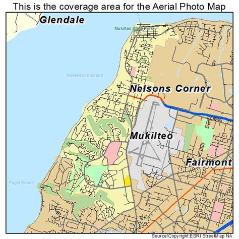 Aerial Photography Map of Mukilteo, WA Washington