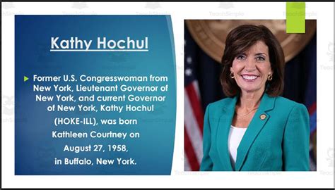 Governor Kathy Hochul (NY) Biography PowerPoint by Teach Simple