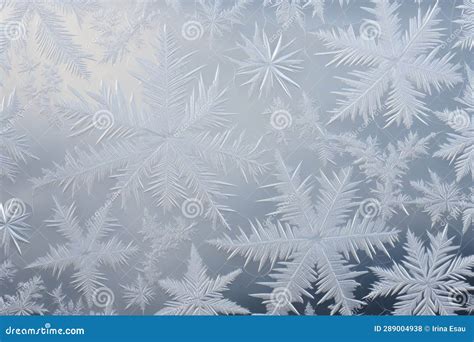 Frost Creates Fascinating Patterns on a Window in Winter Stock Photo ...