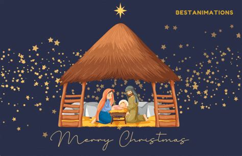 Merry Christmas Nativity Gif Card