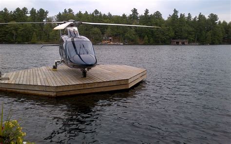 Floating Dock Helicopter Landing Pad | Muskoka Dock Builder – Crib ...