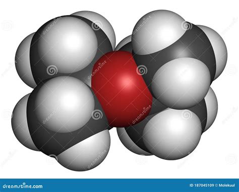 Diisopropyl Ether Chemical Solvent Molecule. Atoms are Represented As Spheres with Conventional ...