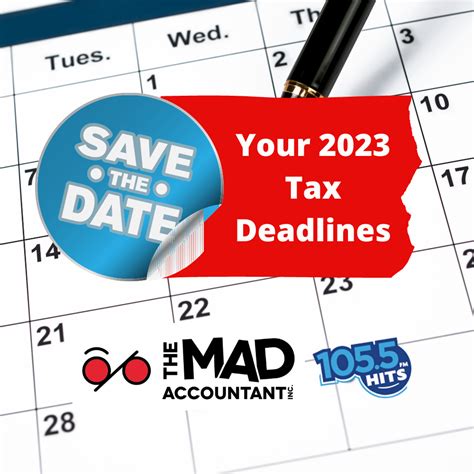 TTT: Your 2023 Tax Deadlines - The Mad Accountant