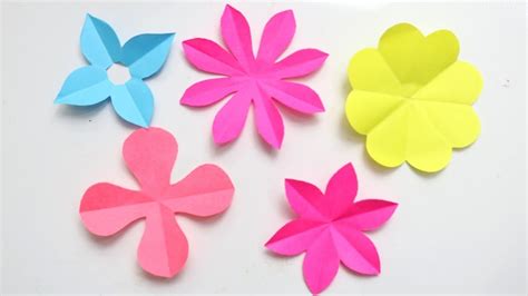 5 Easy Paper Flower |Paper Flower Making Ideas| How to cut.make Paper Paper Flowers