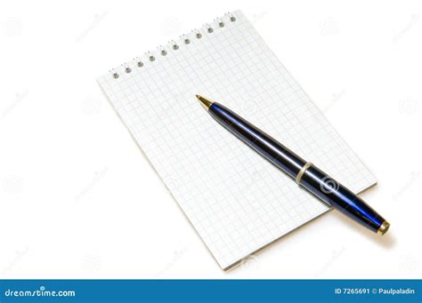 Spiral Notepad With Pen Stock Image - Image: 7265691