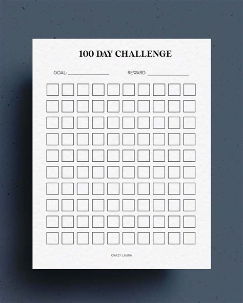 Free Challenge Tracker Printable With 30 & 100 Day Pages | 100 day challenge, Ipon challenge ...