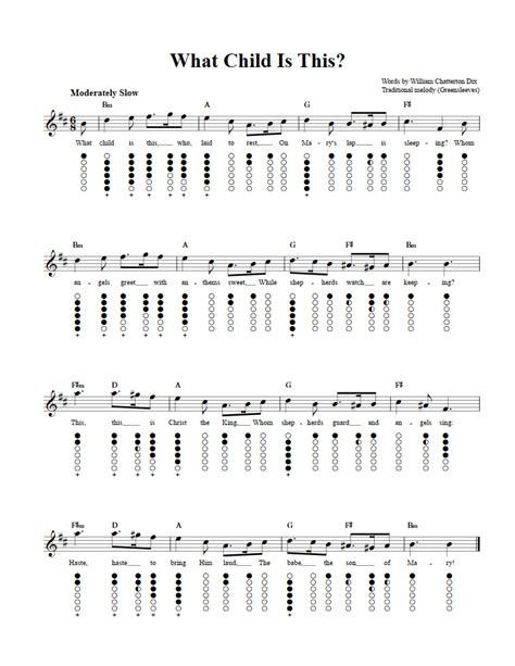 Dixie Tin Whistle Sheet Music And Tab With Chords And Lyrics ...