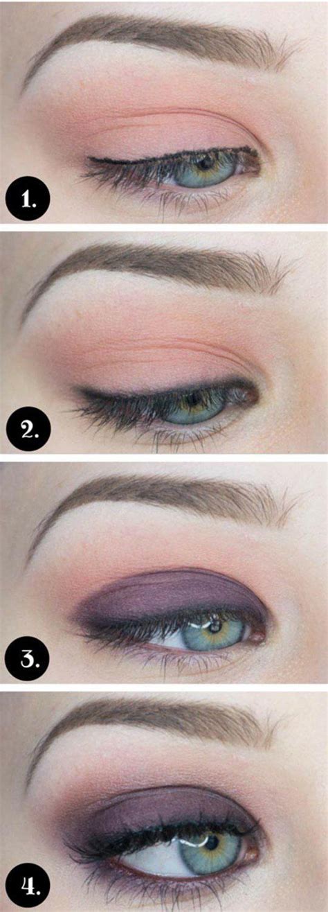 12 Colorful Eyeshadow Tutorials For Blue Eyes - Makeup Tutorials | Smoky eye makeup, Purple ...