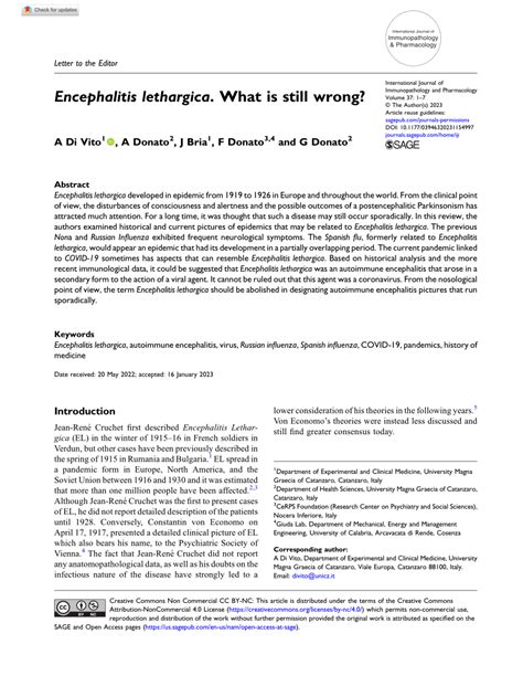 (PDF) Encephalitis lethargica . What is still wrong?