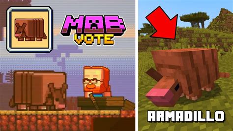 NUEVO ARMADILLO EN MINECRAFT 1.21 - TODO Sobre El ARMADILLO Minecraft Mob Vote 2023 MCPE BEDROCK ...