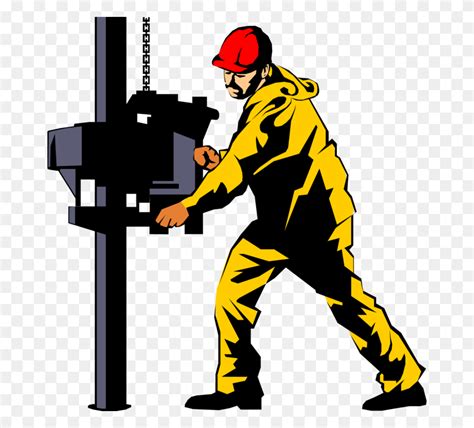 Oil Rig Derrick Worker Drills For Oil - Drilling Rig Clipart - FlyClipart