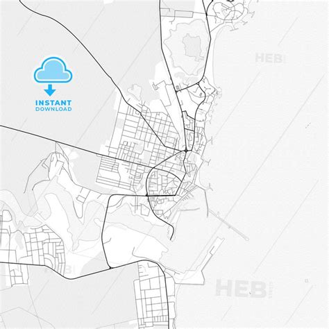 Vector PDF map of Mangalia, Romania - HEBSTREITS Sketches | Map, Printable maps, Map vector