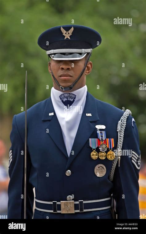 Military USAF Honor Guard Drill Team Stock Photo - Alamy