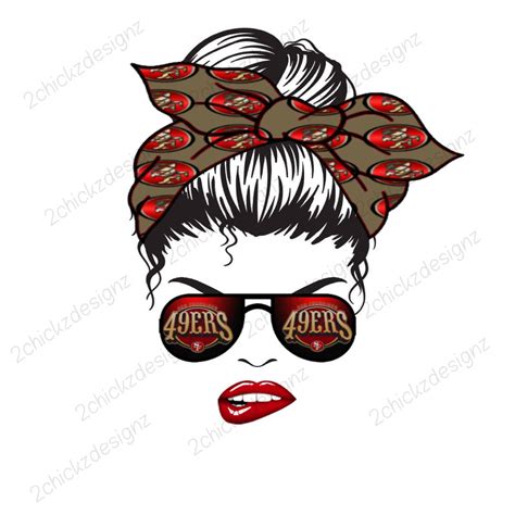 Messy Bun 49ers Girl Sublimation File PNG - Etsy