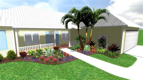 Landscape Design in South Florida: Tropical Plant Design for Front Yard | Florida landscaping ...