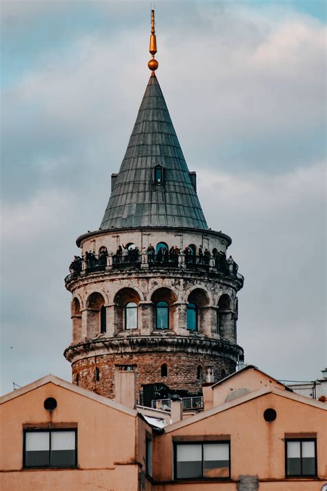 Illuminated Staircase Inside the Galata Tower · Free Stock Photo