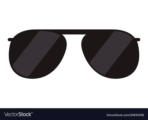 Cute aviator glasses isolated icon Royalty Free Vector Image