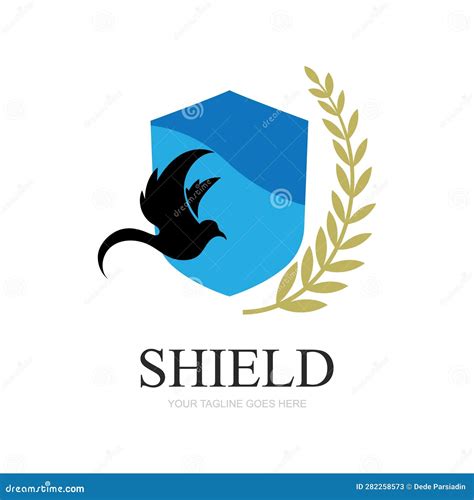 Shield Logo Template Ready To Use, Protect Icon in Black and White Color, Security and Shield ...