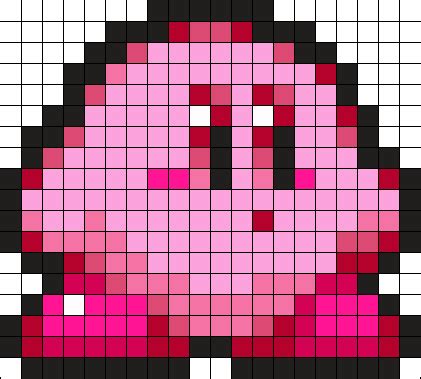 Kirby Sprite | Perler patterns, Pony bead patterns, Pearler bead patterns