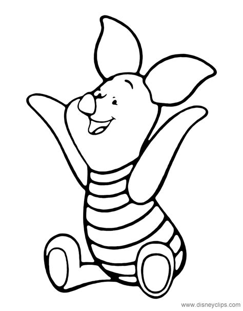 Piglet Coloring Pages (3) | Disneyclips.com