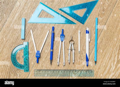 Architect drawing tools Stock Photo - Alamy