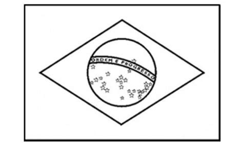 Printable Brazil Flag Coloring Pages