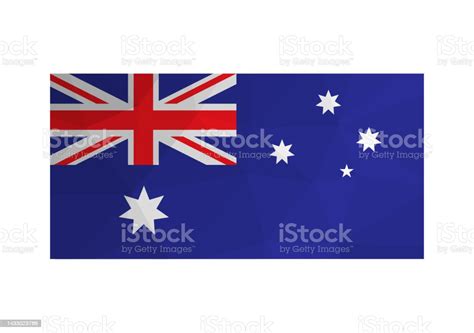 Ilustrasi Vektor Panji Resmi Australia Bendera Nasional Dengan Warna ...