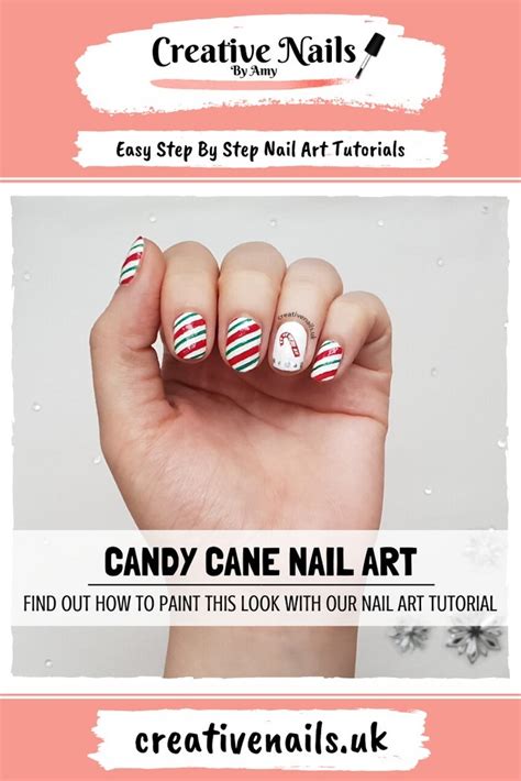 Candy Cane Nail Art Tutorial | Creative Nails