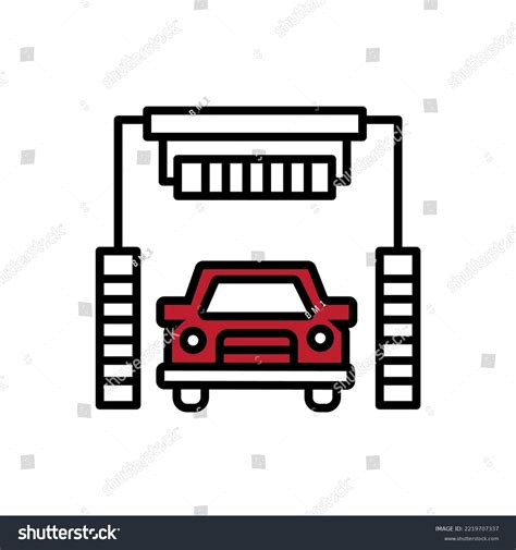 Car Wash Vector Image White Background Stock Vector (Royalty Free ...