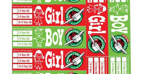 Operation Christmas Child Box Label Printable