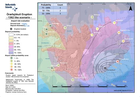 | Map showing potential tephra fallout impact to airport in case of a... | Download Scientific ...