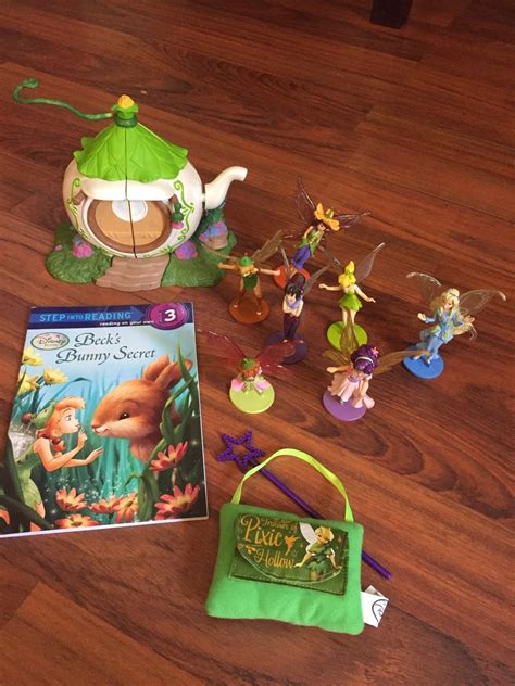 This is a VERY RARE set of Disney fairies You get 7 fairy dolls from pixie hollow Set is the ...