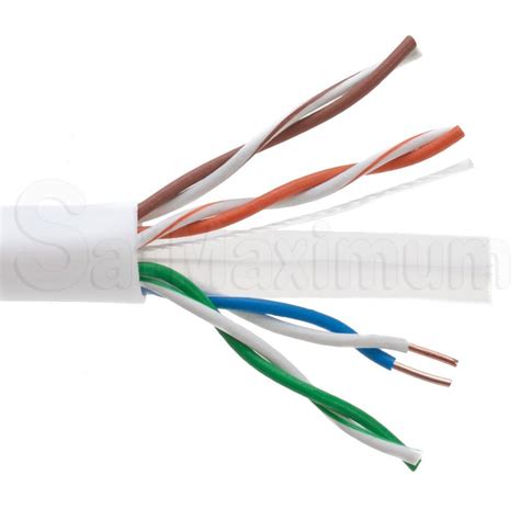 1000FT UTP Solid Plenum CAT6 Ethernet Cable, Bulk wire, SatMaximum