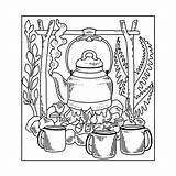 Tea Coloring Pages sketch template