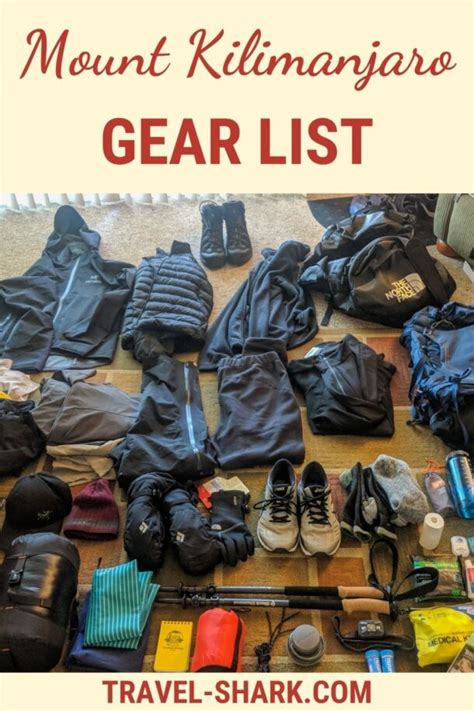 Mount Kilimanjaro Gear List - Travel Shark