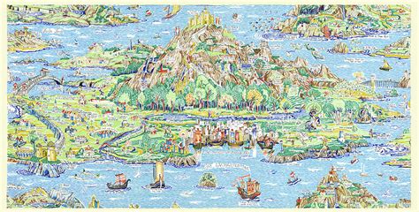 A Map of Fairyland Painting by Bernard Sleigh - Pixels