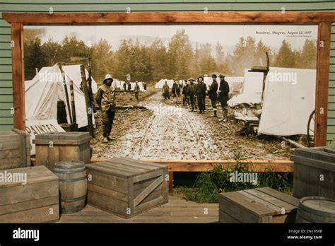 Gold rush prospectors Historic Skagway, Southeast Alaska, United States of America Stock Photo ...