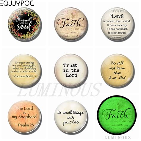 Luminous God Quotes Bible Letter 30 MM Fridge Magnets Glass ...