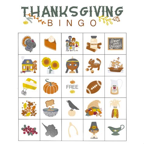 Thanksgiving Bingo Free Printable