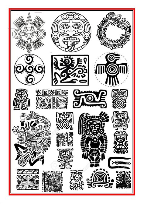 #aztec | Símbolos aztecas, Símbolos mayas, Aztecas dibujos