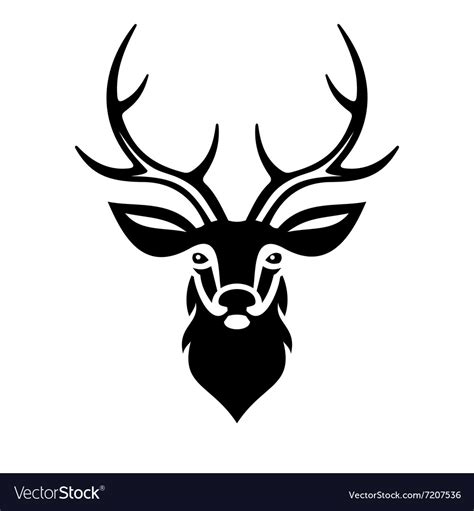 Deer head Royalty Free Vector Image - VectorStock